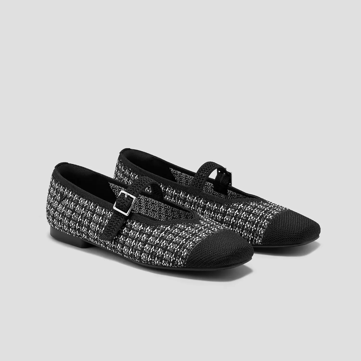 VIVAIA Margot Mary Jane Women Flat Shoes Comfortable for Work with Arch Support Slip on Square-Toe Washable Shoes