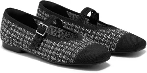 VIVAIA Margot Mary Jane Women Flat Shoes Comfortable for Work with Arch Support Slip on Square-Toe Washable Shoes