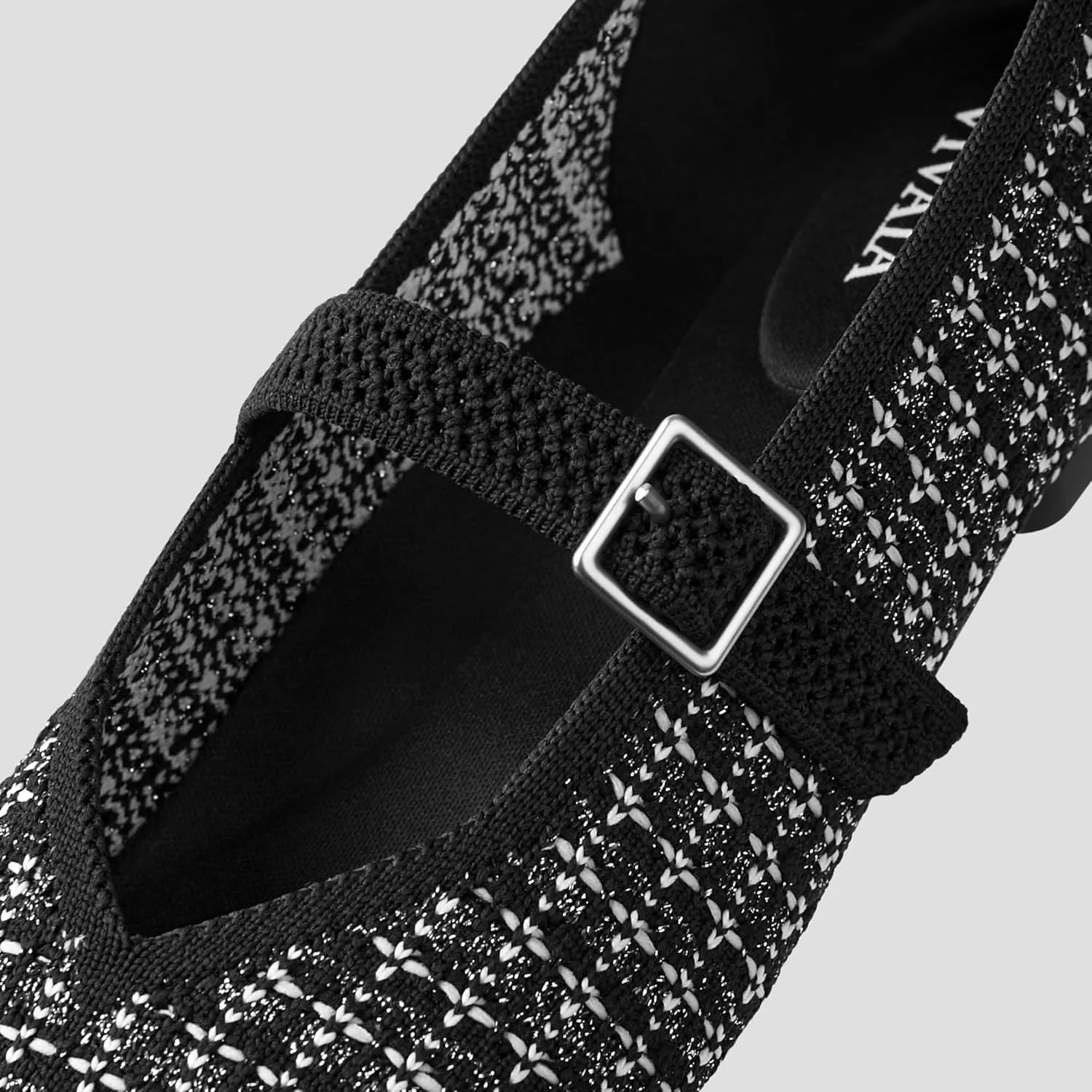 VIVAIA Margot Mary Jane Women Flat Shoes Comfortable for Work with Arch Support Slip on Square-Toe Washable Shoes