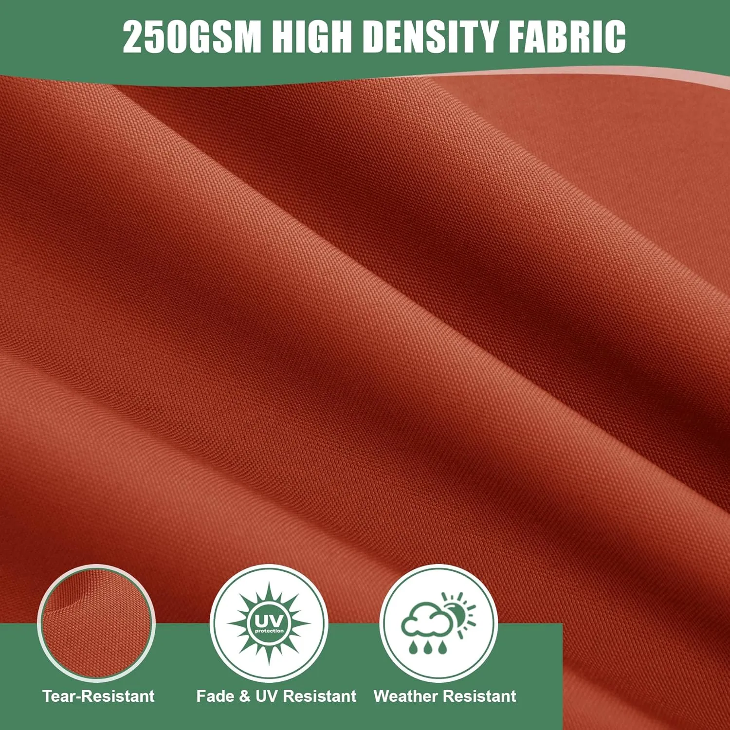 Waterproof Patio Cushions for Outdoor Furniture, Fade Resistant Back Pillow and Seat Cushion Set for Couch Replacements, 22 x 22 Inch, Rust, 1 Set