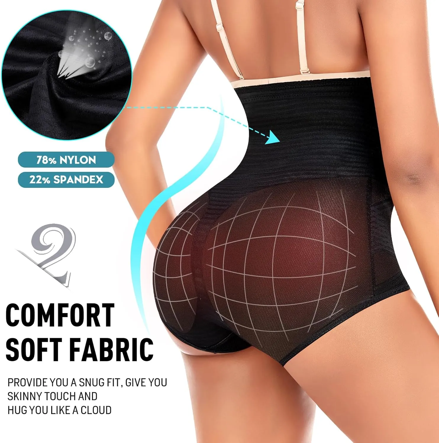 Werena Tummy Control Shapewear Panties for Women High Waist Cincher Shaping Underwear Body Shaper Panty Girdle