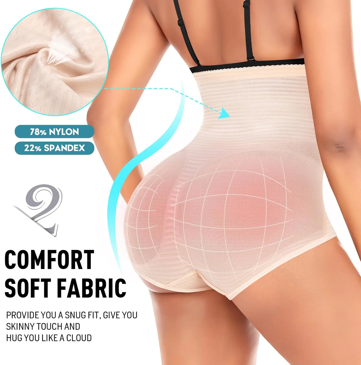 Werena Tummy Control Shapewear Panties for Women High Waist Cincher Shaping Underwear Body Shaper Panty Girdle
