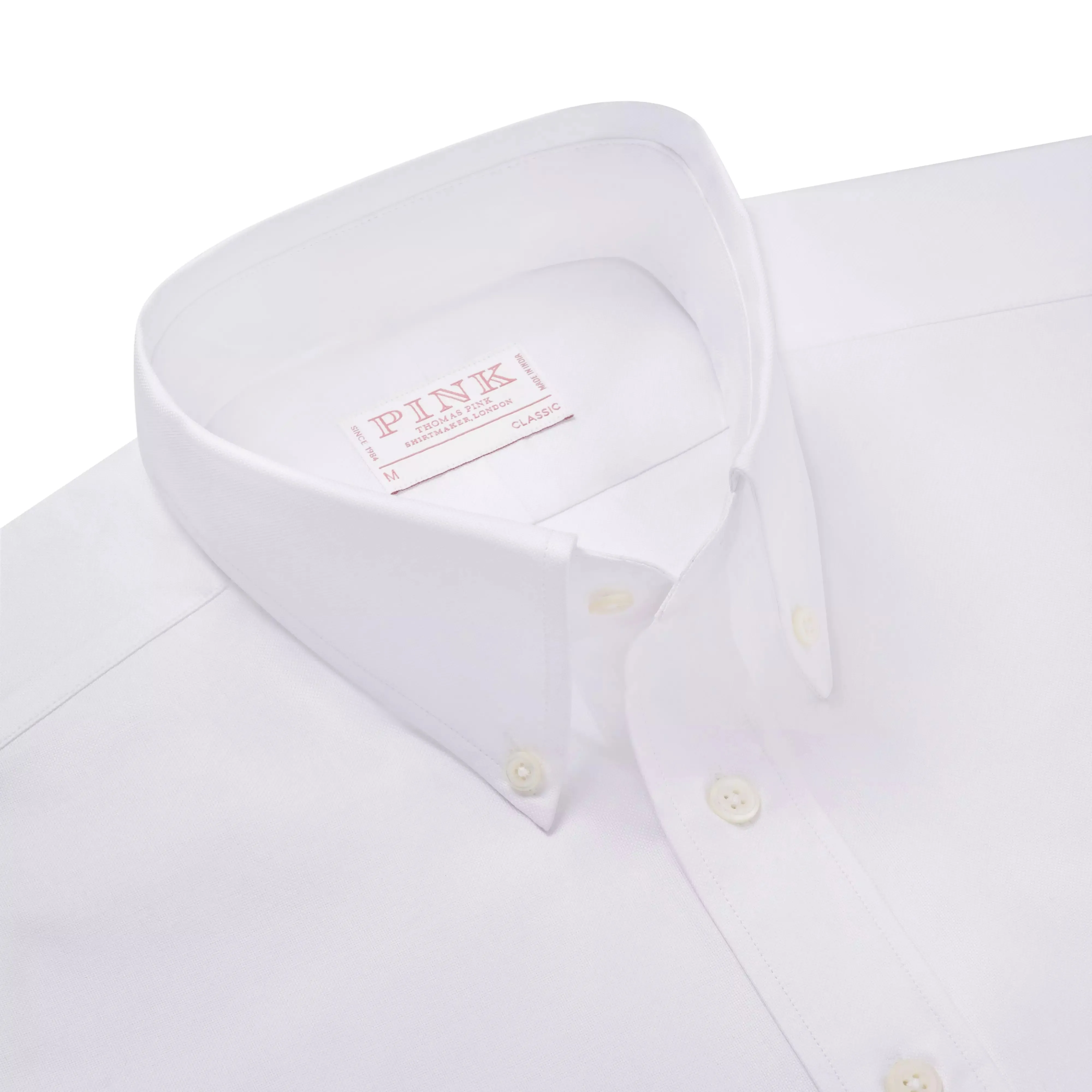 White Classic Fit Business Casual Button Down Weekend Oxford Shirt