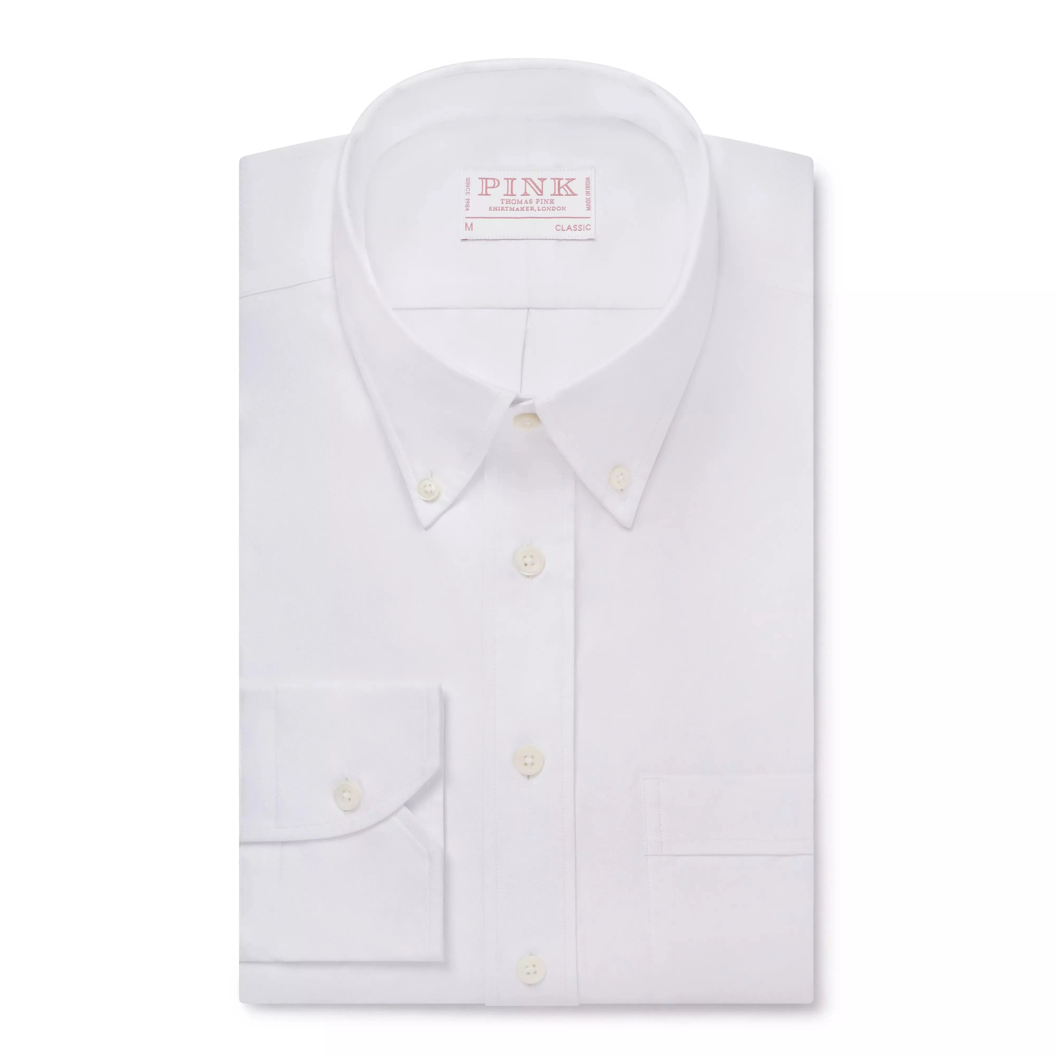 White Classic Fit Business Casual Button Down Weekend Oxford Shirt