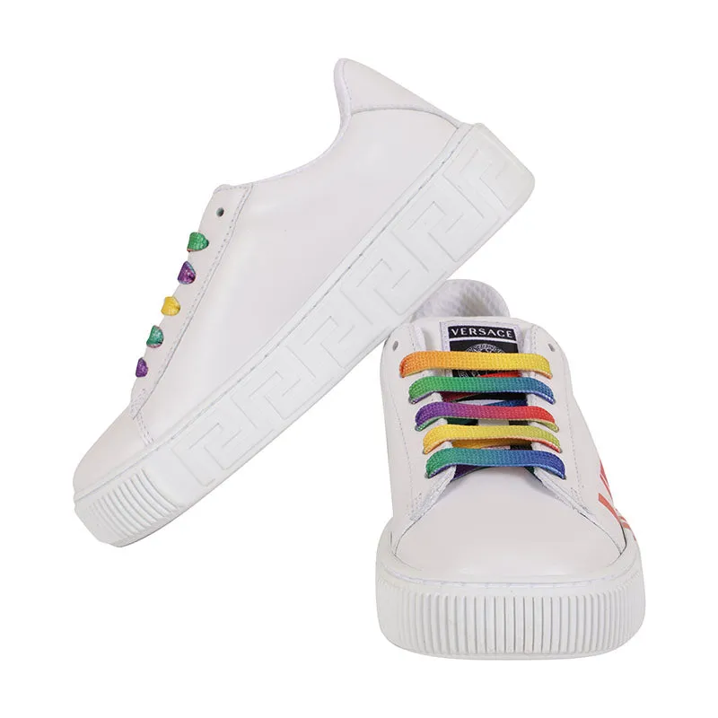 White Rainbow Logo Trainer