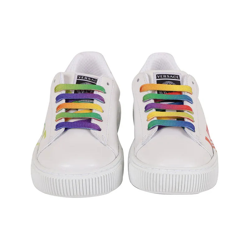 White Rainbow Logo Trainer