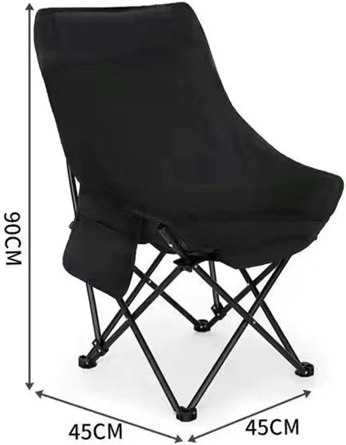 Widened High Back Chair Outdoor Folding Camping Chair Multifunctional Home Portable Fishing Stool(Green)