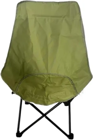 Widened High Back Chair Outdoor Folding Camping Chair Multifunctional Home Portable Fishing Stool(Green)