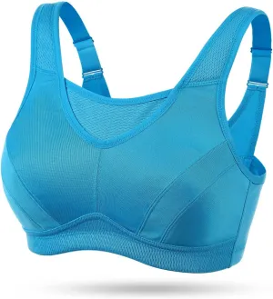 Wingslove High Impact Sports Bras for Women Plus Size Non Padded Wirefree Workout Bra Bounce Control