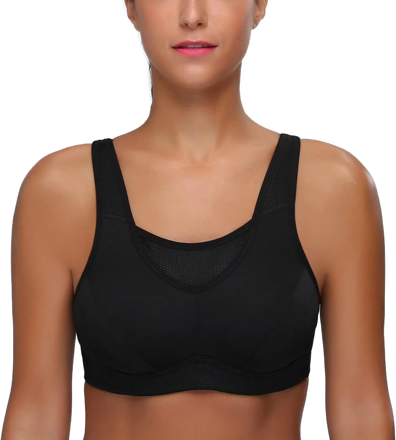 Wingslove High Impact Sports Bras for Women Plus Size Non Padded Wirefree Workout Bra Bounce Control