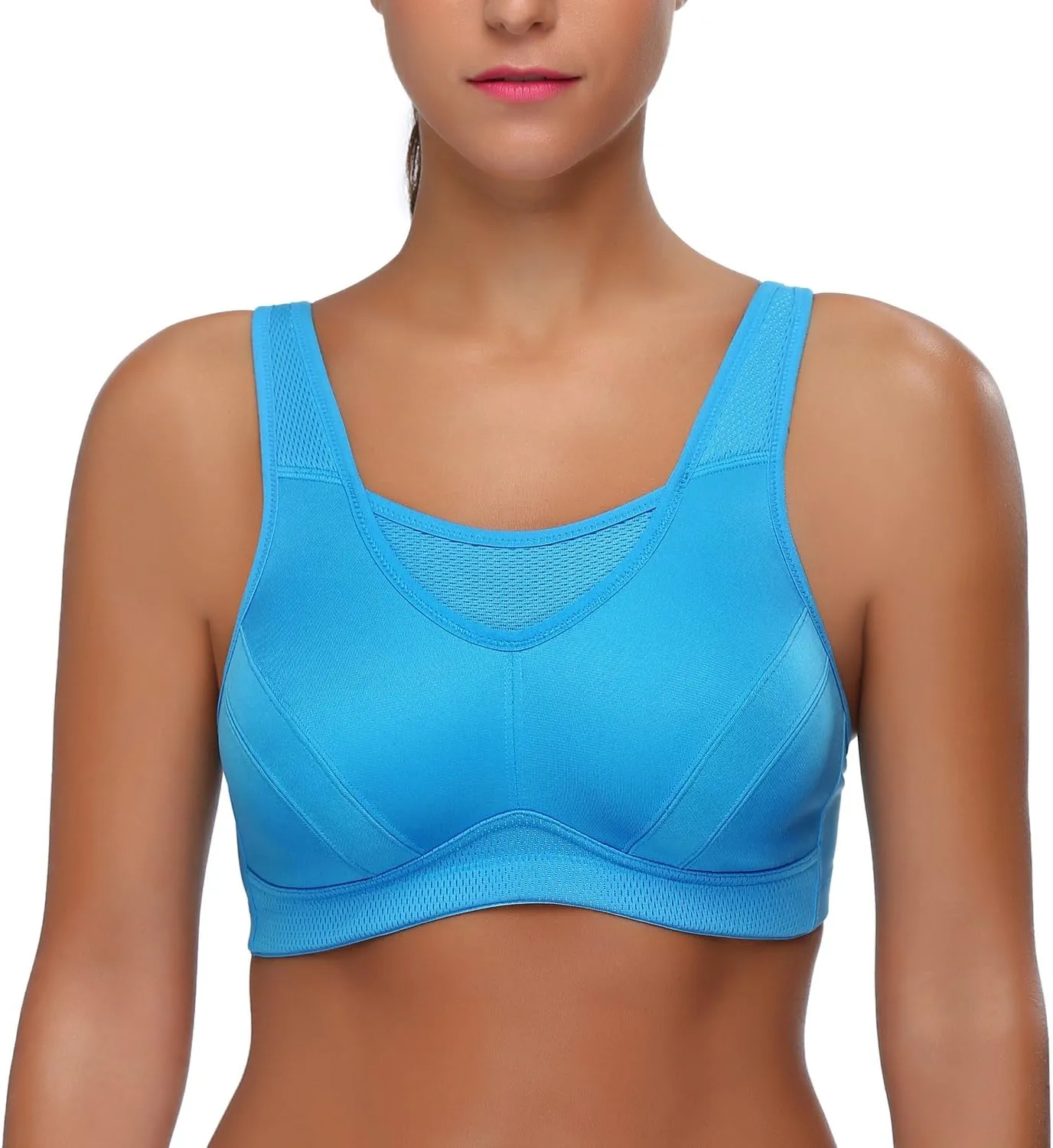 Wingslove High Impact Sports Bras for Women Plus Size Non Padded Wirefree Workout Bra Bounce Control