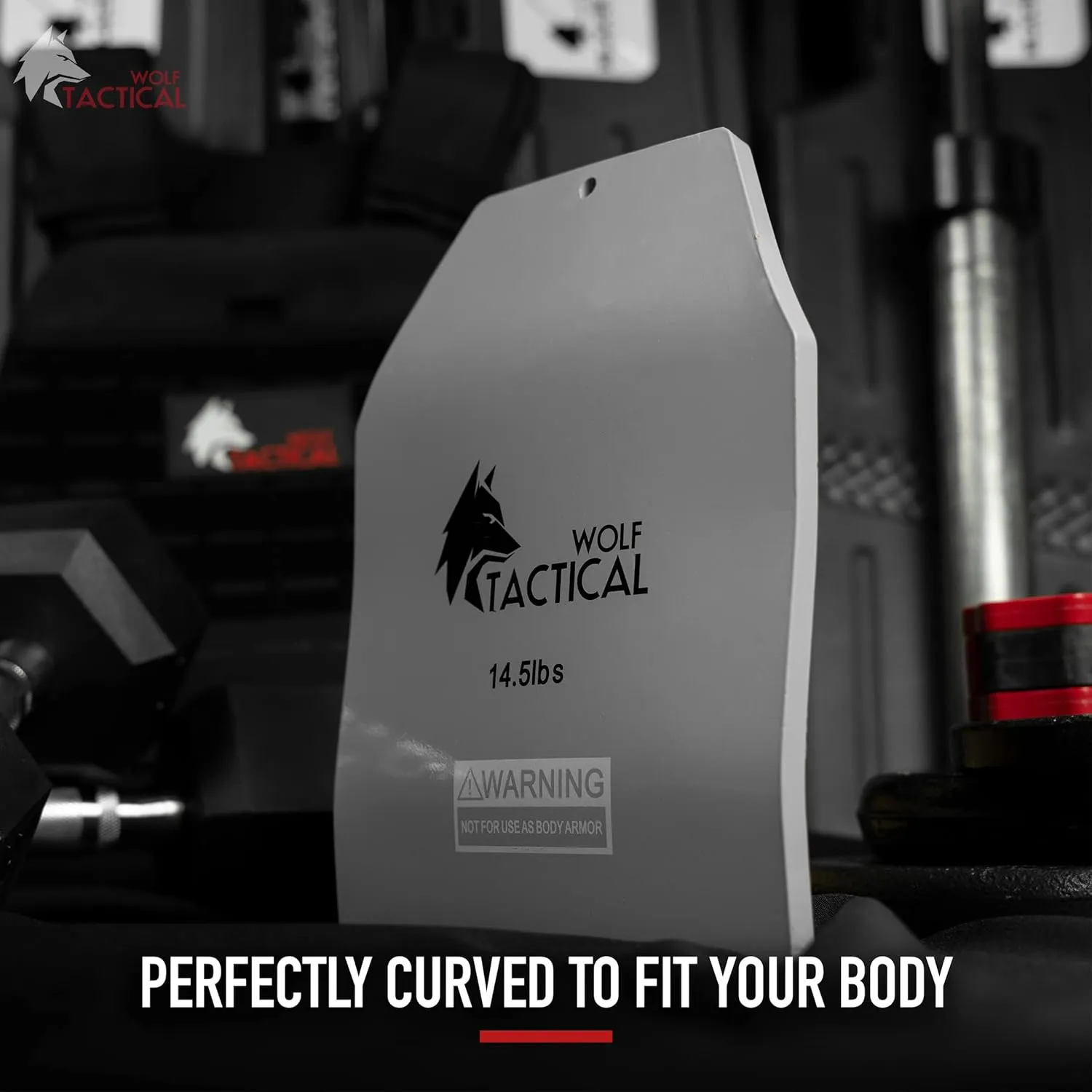 WOLF TACTICAL Curved Weight Vest Plates – 5.75/8.75/14.5LB Pairs – Contoured Ergonomic Fit – WODs, Strength Training, Running, Heavy Workouts