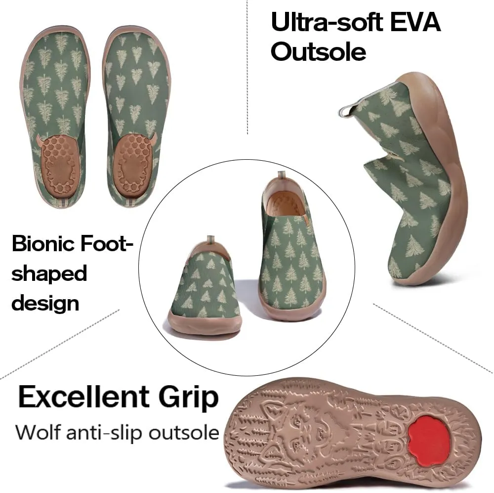 Women's Comfortable Loafers Slip On Lightweight Flat Art Painted Travel Shoes Freshen Series