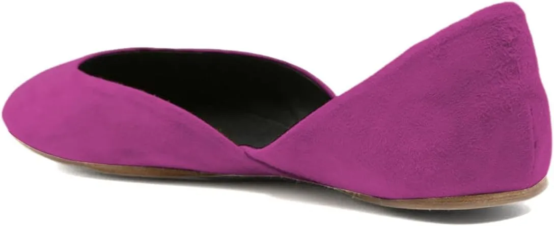Women's Comfy Ballet Flats Slip On Closed Rounded Toe D'Orsay Flats Shoes for Dancing Prom Dress Size 4-16 US
