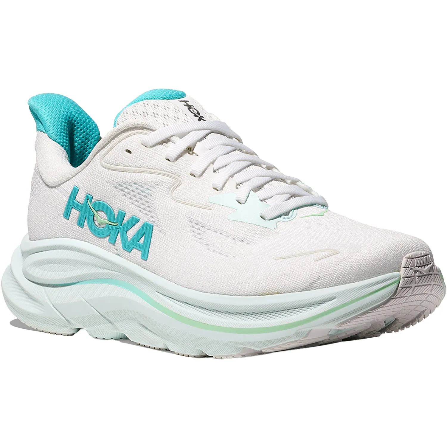 Women's Hoka Clifton 10 White/Cielo Blue Mesh