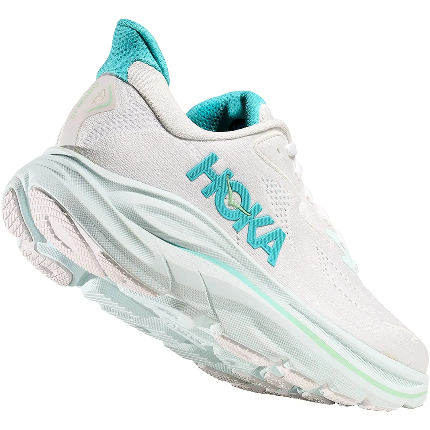 Women's Hoka Clifton 10 White/Cielo Blue Mesh
