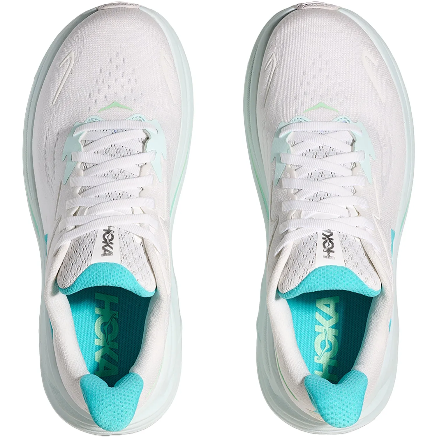 Women's Hoka Clifton 10 White/Cielo Blue Mesh