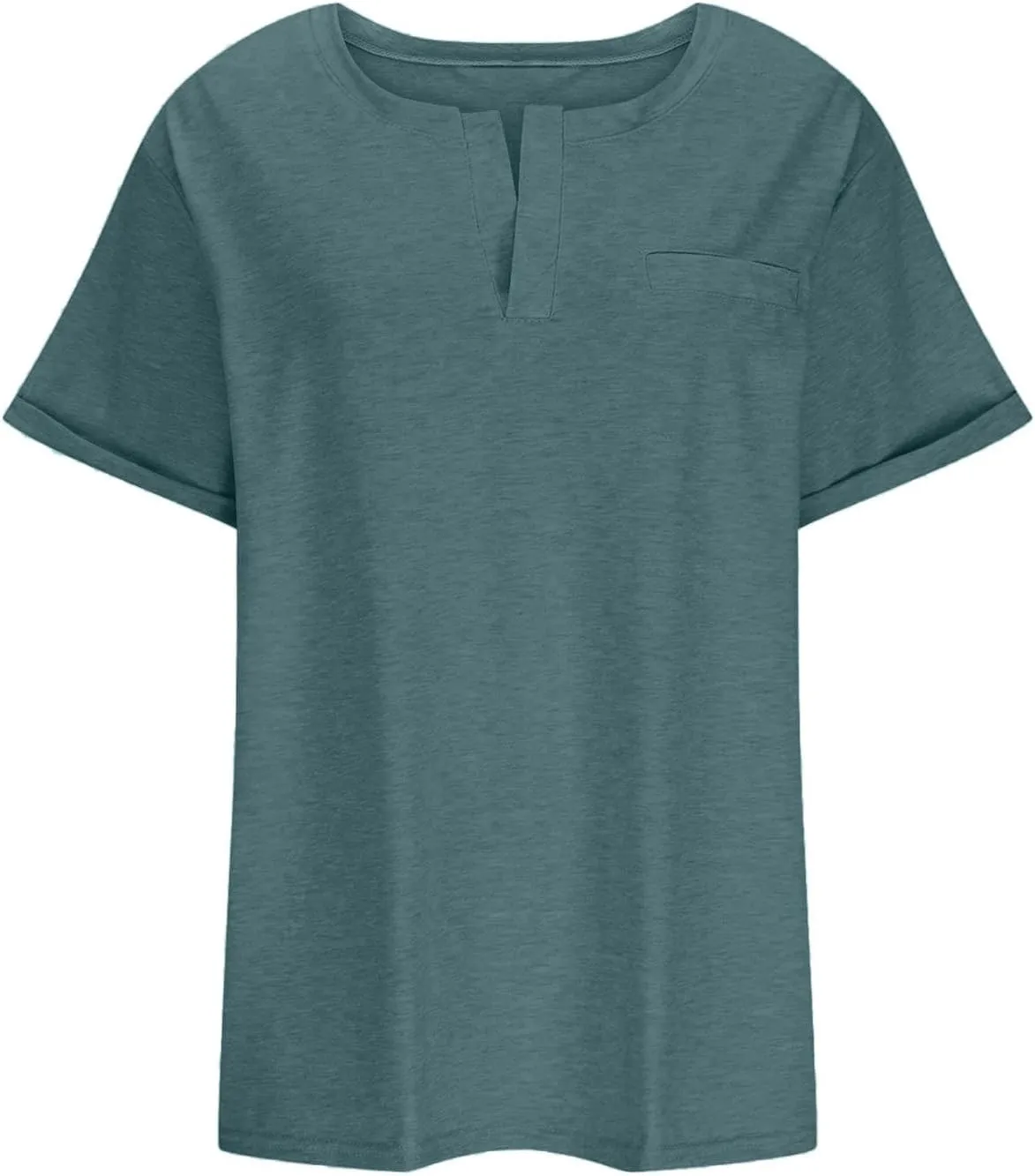 Women's Plus Size Summer Tops Short Sleeve Casual Shirt Vacation Basic Tees Loose Fit V Neck T Shirts Dressy Blouses