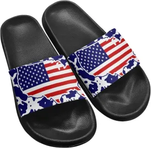 Womens Slide Sandal Lightweight Quick-dry Bathroom Shower Slippers Non Slip Open-toe EVA Slide Shoes Slippers for Bedroom House SizeUS 5-12.5