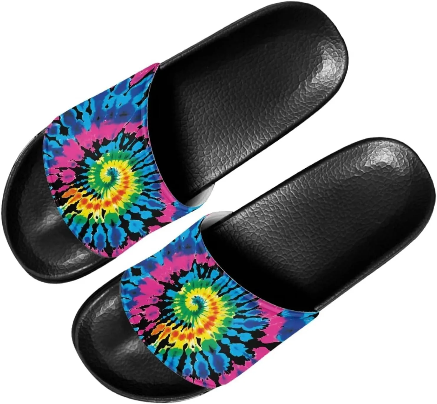 Womens Summer Black Flat Shoes EVA Anti-Slip Sole Shower Shoes Pool House Beach Slide Sandals Offering Great Comfort Slippers With Soft Leather