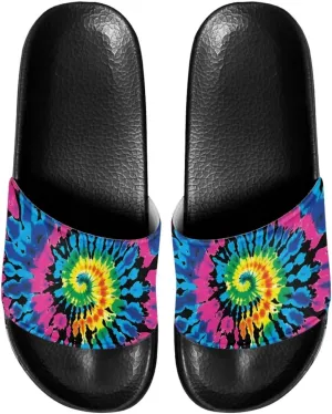 Womens Summer Black Flat Shoes EVA Anti-Slip Sole Shower Shoes Pool House Beach Slide Sandals Offering Great Comfort Slippers With Soft Leather