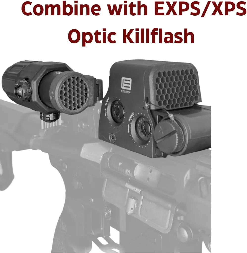 XPS/EXPS Killflash Compatible for EOTech EXPS2 | XPS2/3 Optic | Hex Cover ARD Anti-Relective Device | G33 G43 G45 Magnifiers