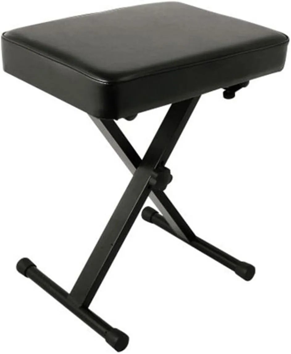 Yamaha OEM PKBB1 Adjustable Padded Keyboard X-Style Bench, Black, 19.5 inches