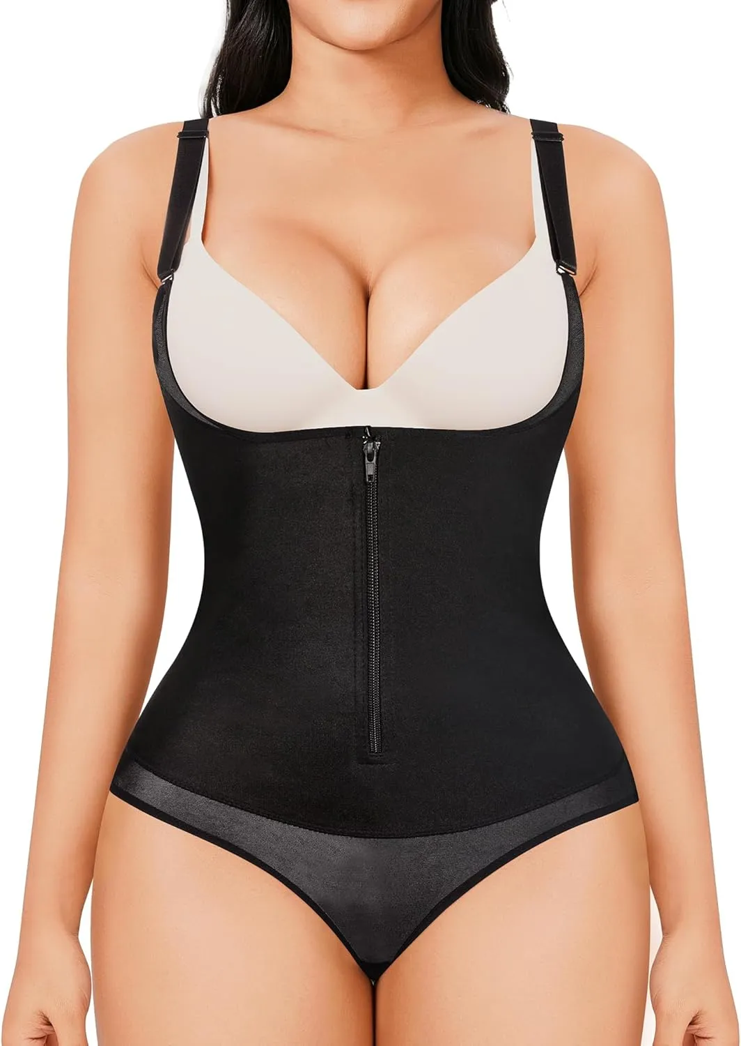 YERKOAD Women Shapewear Bodysuit Latex Waist Trainer Full Body Shaper Tummy Control Fajas Colombianas Zipper Open Bust Corset