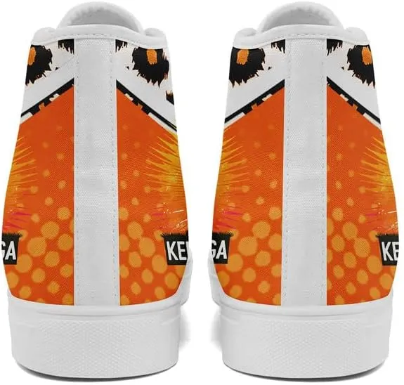 Yoga Printed High-Top Canvas Shoes for Women Unisex Fashion Lace Up Sneakers Casual Walking Tennis Trainer for Girls