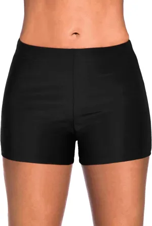 Yonique Womens Swim Shorts Solid Tankini Bottoms Swimsuit Bottoms(Available in Plus)