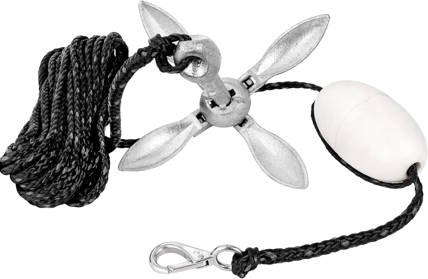 Young Marine Grapnel Anchor Kit for Small Boats, Kayaks, PWC, Jet Ski, Paddle Boards, etc. - 3.5 lbs