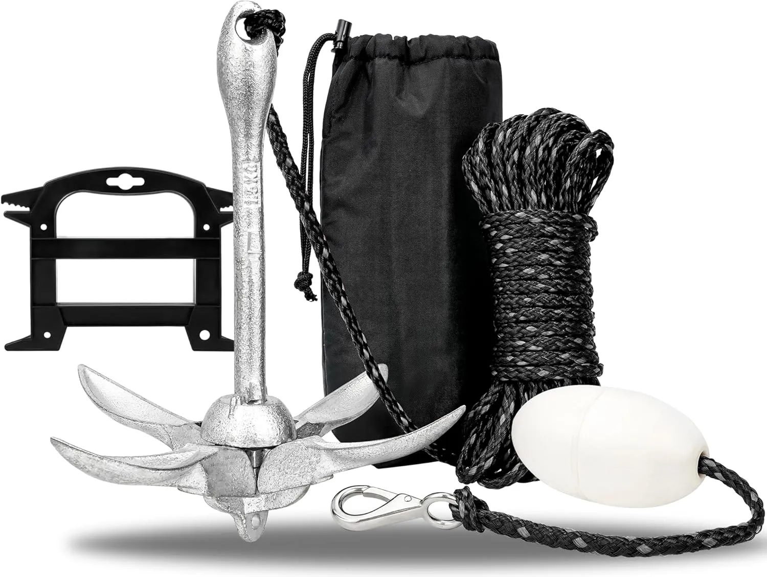 Young Marine Grapnel Anchor Kit for Small Boats, Kayaks, PWC, Jet Ski, Paddle Boards, etc. - 3.5 lbs