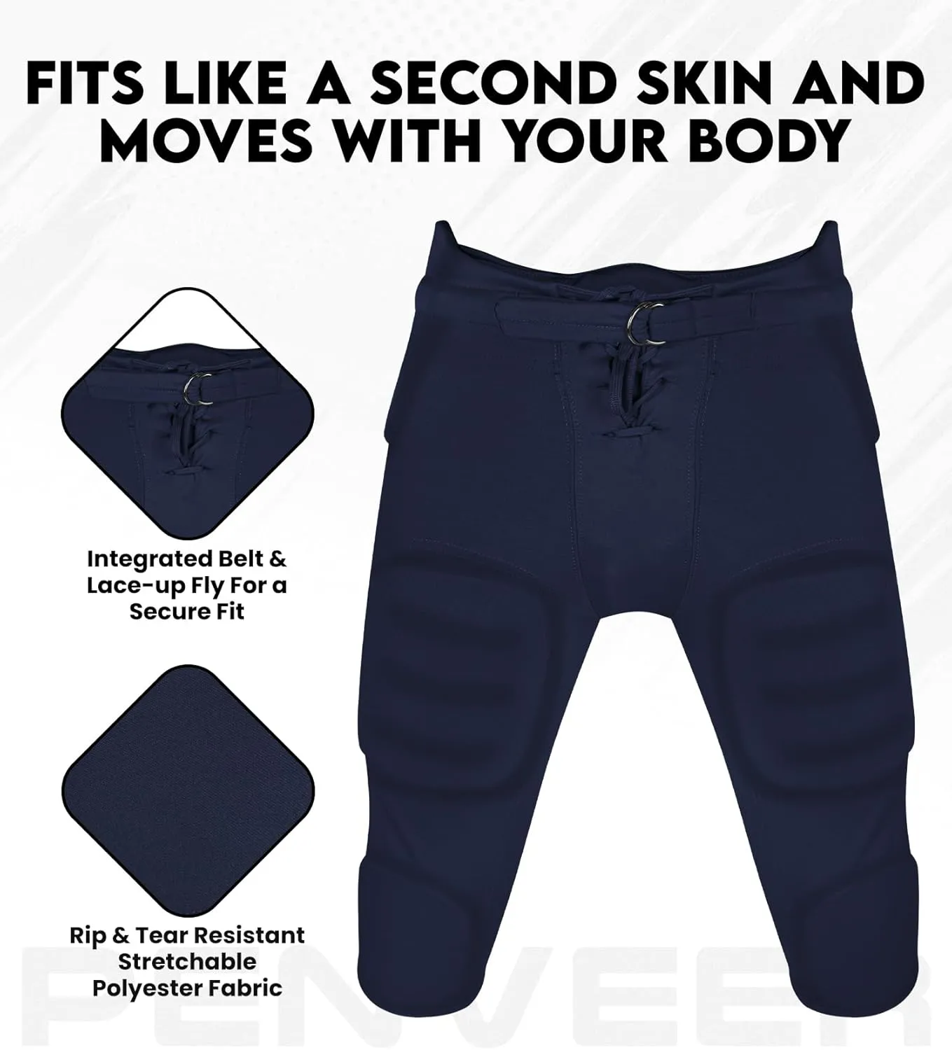 Youth Football Pants - Safety Integrated Comfortable Youth Football Practice Pants for Boys