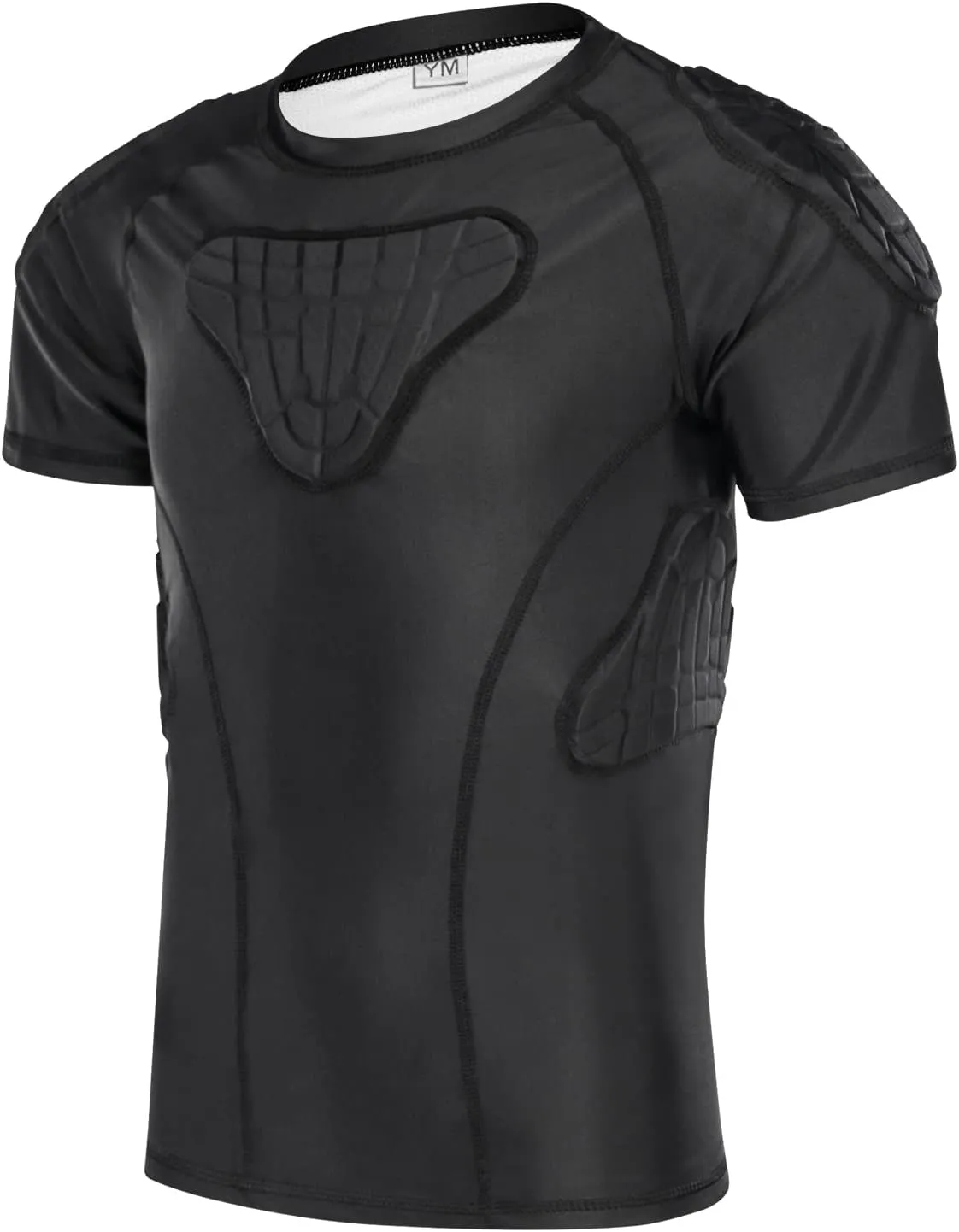 Youth Kids Padded Football Rib Protector, Boys Girls Rib Chest Guard Shirt for Rugby Baseball Soccer Basketball