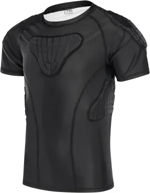Youth Kids Padded Football Rib Protector, Boys Girls Rib Chest Guard Shirt for Rugby Baseball Soccer Basketball