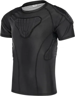 Youth Kids Padded Football Rib Protector, Boys Girls Rib Chest Guard Shirt for Rugby Baseball Soccer Basketball