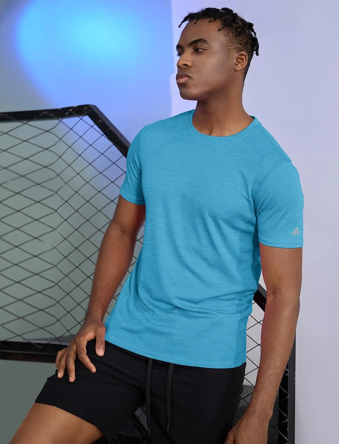 Zengjo Athletic Shirts for Men Quick Dry Short Sleeve Running Workout Gym T-Shirts Moisture Wicking Crewneck Tee