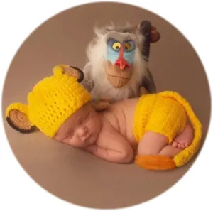 Zeroest Newborn Photography Props Outfits, Crochet Lion Sets for Baby photoshoot Infants Girl Boy Picture Photo Costume